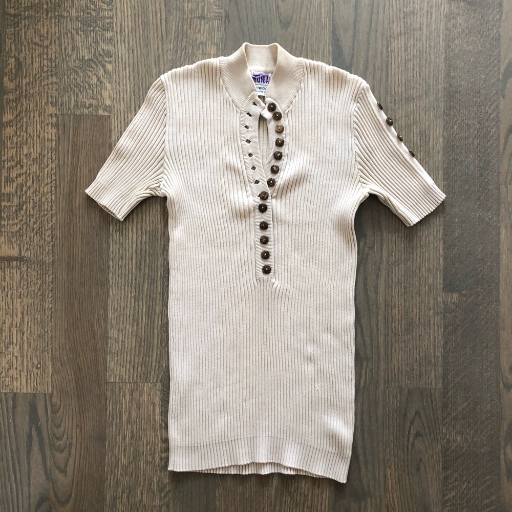 VINTAGE Coronia Wool Ribbed Sweater Tee